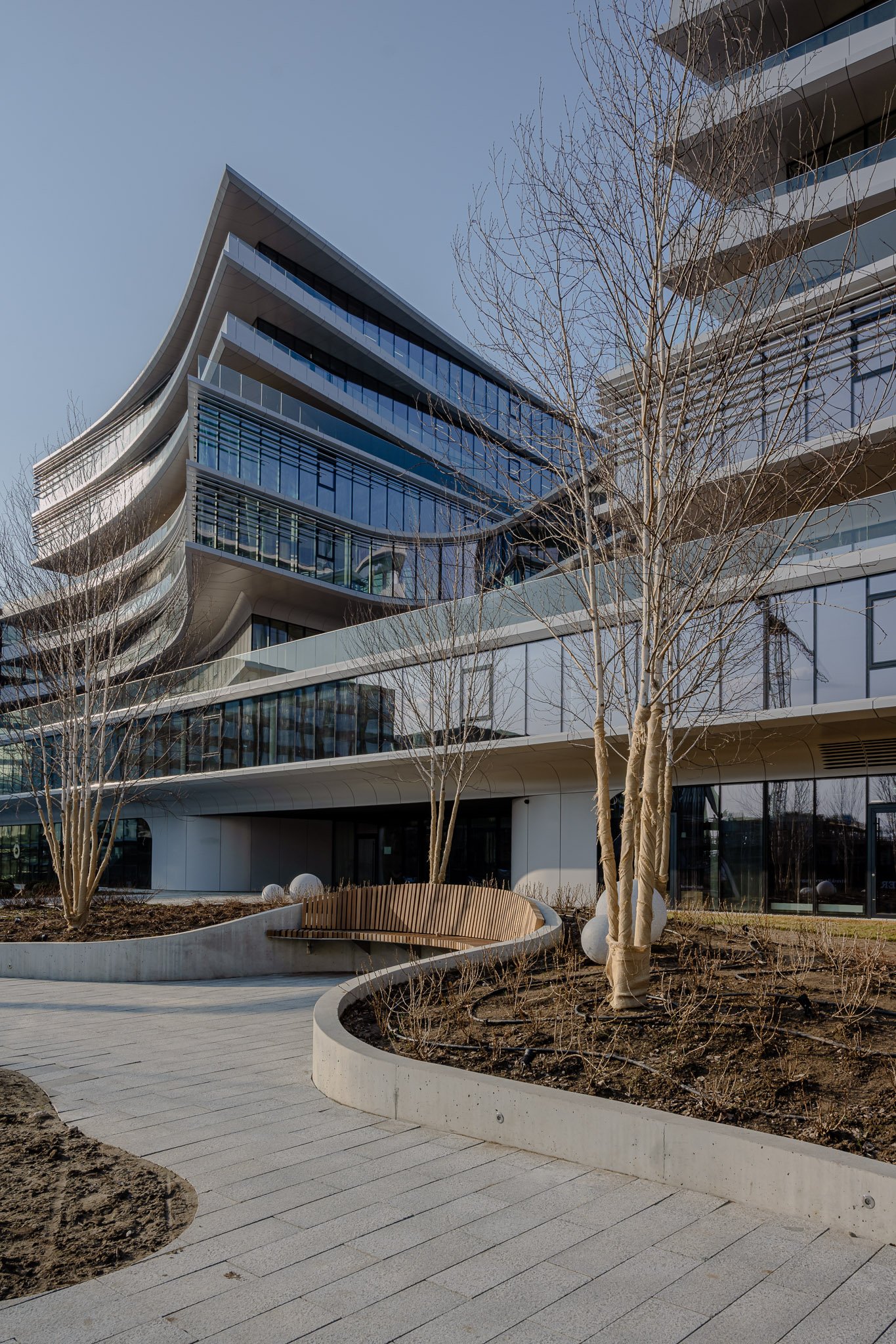 Business Stadium Central by Hanner & Zaha Hadid Architects - Vilnius, Lithuania